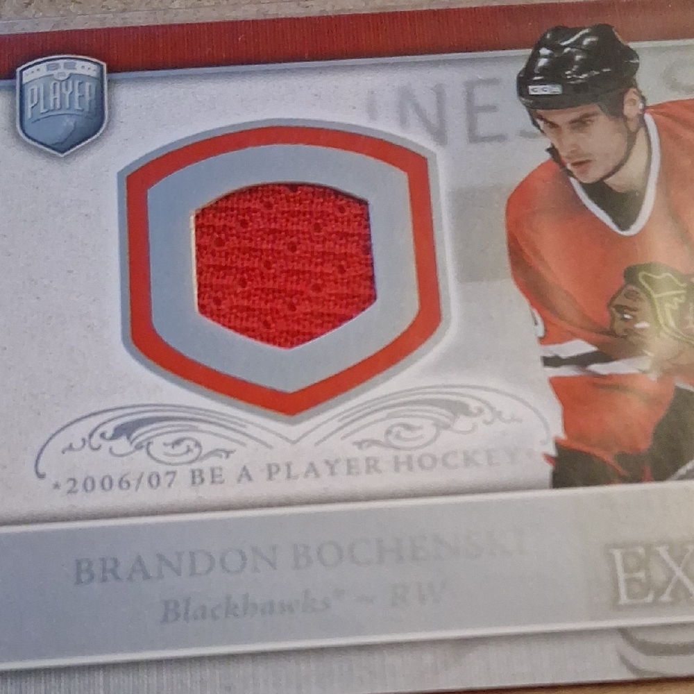 Brandon Bochenski Hockey Card with Red Jersey Patch